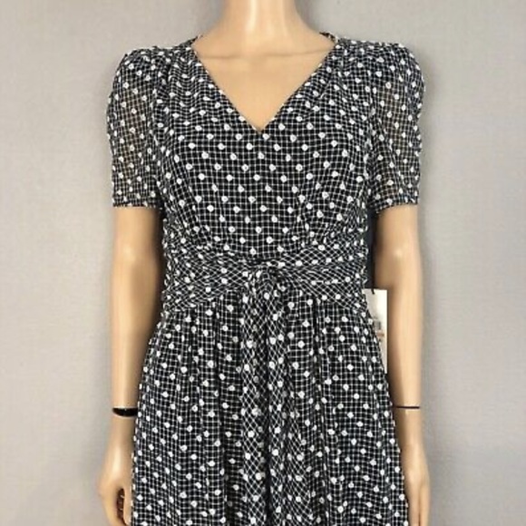 Calvin Klein Dot Chiffon Maxi Dress - Picture 4 of 7